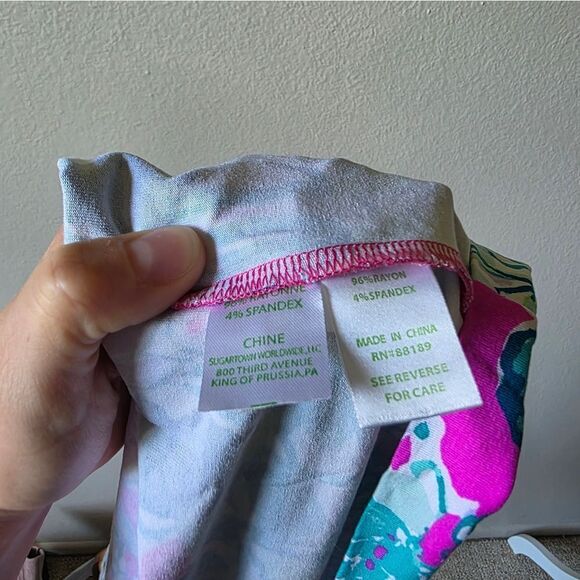 Lilly Pulitzer Fawcett Off The Shoulder Multi Color Floral Dress Medium - Picture 5 of 7